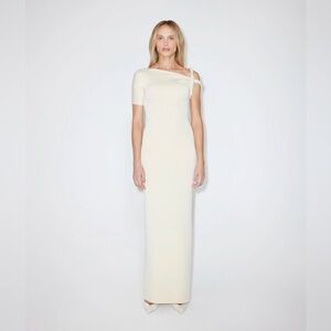 chinese dress ladies KHY Sueded Stretch Knotted Maxi Steel Grey – Couture Hire By Mel main image 0